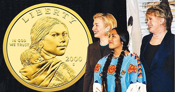 הילרי קלינטון בטקס חשיפת המטבע