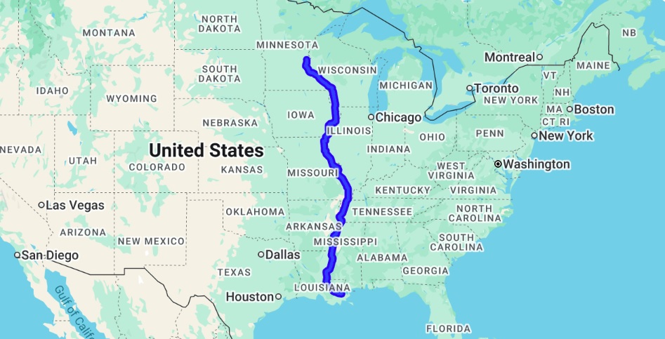 כביש 61, מדרום לצפון